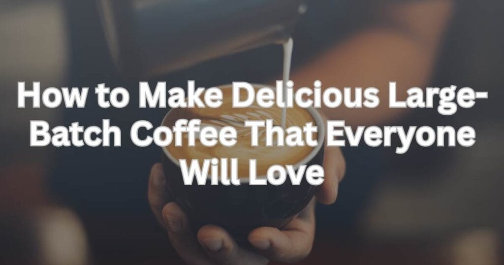 How to Make Delicious Large-Batch Coffee That Everyone Will Love