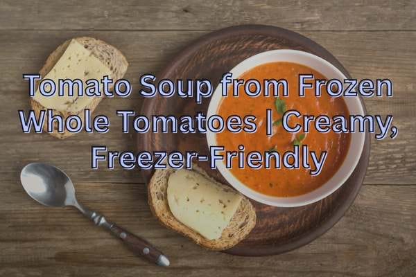 If you happen to have a freezer full of bags of frozen whole tomatoes, you are about 10 minutes away from the best damn homemade tomato soup that tastes like it’s been sitting on the stove all day, only after your frozen self slogged through the grocery store aisles for canned ones. This easy recipe is going to show you exactly how to make tomato soup from frozen whole tomatoes on the stove and Instant Pot with or without cream, dairy-free swaps AND a roasted-from-frozen flavor boost! You’ll find freezer meal prep tips, troubleshooting fixes, toppings, serving ideas and — of course — FAQs: Everything you need for a weeknight win. Why Frozen Whole Tomatoes Are a Great Idea What to do with frozen tomatoes: Frozen tomatoes are ideal for soup: The skins melt right off when heated, no blanching required. Ruptured cell walls/soft tomatoes: When you freeze tomatoes, it bursts their cell walls and they become almost soft very quickly — and so flavorful. They’re picked ripe and then frozen — perfect for off season soup that has great taste unlike most winter fresh tomatoes. Long-tail keywords to keep in mind and cherish as you read, cook: How (in the world) to make tomato soup from frozen tomato whole tomatoes Best tomato soup using frozen tomatoes Freezer friendly—and creamy!—tomato soup without cream Key Ingredients and Smart Swaps 3 pounds whole frozen tomatoes, such as Damsels (remove stems before freezing if you can). Onion: 1 medium, diced. Carrot: 1 medium, chopped (natural sweetness is more adventurous than sugar). Garlic: 3 cloves, minced. Olive oil or butter: 2 tablespoons. Broth: 2 to 3 cups low-sodium chicken or vegetable broth, plus more if needed for consistency. Tomato paste: 2 tablespoons, at once to supply umami and color. Seasoning: 1.25 to start, then taste (tsp kosher salt); 0.5 tsp black pepper. Herbs: 1 teaspoon dried basil or Italian seasoning, or a small handful of fresh basil at the end. Creaminess (choose your own adventure): 1/2 to 3/4 cup heavy cream/half and half/full-fat canned coconut milk, or 1 cup rinsed white beans for thickening (if going dairy free). Acid balance: 1 to 2 teaspoons sherry vinegar, red wine vinegar or lemon juice, to brighten in the end. Optional boosters: 1 roasted red pepper for sweetness and depth. 1 teaspoon smoked paprika, for a subtle campfire taste. 1 teaspoon fish sauce, or 1 anchovy (dissolved in oil), for savory umami; optional if vegetarian is a requirement. Recipe 1: Stove Top Classic Tomato Soup from Frozen Whole Tomatoes Serves: 4 to 6 Ingredients 3 lb frozen whole tomatoes 2 tbsp olive oil or butter 1 medium onion, diced 1 medium carrot, diced 3 cloves garlic, minced 2 tbsp tomato paste 2.5 cups low-sodium broth, or more as needed 1 teaspoon basil (or 1/2 cup fresh leaves at the finish line) 1.25 tsp kosher salt, or more to taste 0.5 tsp black pepper 1/2 to 3/4 cup heavy cream or coconut milk, or 1 cup white beans I to 2 tsp vinegar or lemon juice, as necessary, to taste Instructions Step 1: Sauté aromatics — Heat oil in a large pot over medium. Add onion and carrot. Transfer the eggplant to the flour on the baking sheet and cook 6 to 8 minutes, until tender and just golden. NOTE: May add slight amount of minced garlic, and cook 30 seconds. Step 2: To make the build base: Mix in tomato paste and cook for 1 minute until dark. Step 3: Pour in the frozen whole tomatoes and 2 cups of broth. Side note: Cover, reduce heat to medium-low and cook 15 minutes, stirring and breaking up tomatoes as they thaw. Step 4: Skinslips: With tongs, remove loosened skins from tomatoes and discard. If any are left, that is ok, you will also mix. Step 5: Add the seasoning: dried basil, salt, and pepper, and simmer Simmer 10 minutes. Add more broth if too thick. Step 6: Blend: Take an immersion blender and blend until smooth and velvety. Or carefully blend in batches. Step 7: Make it smooth: Add cream, coconut milk, or white beans (for extra-smooth, then blend again). Heat 2 minutes. Step 8: Add some acidity: Remove from the heat, add a splash of vinegar or lemon juice. Season the same way you would for any stew — with salt, pepper, and vinegar or lemon juice to taste. Step 9: Garnish and serve hot with crispy sides. Step 10: Turn it into a meal: Serve alongside grilled cheese, garlic bread or a green salad. Recipe 2: Instant Pot Tomato Soup (from Frozen Whole Tomatoes) Serves: 4 to 6 Ingredients Same as Recipe 1 Instructions Sauté: While the Instant Pot is on, pressing on Sauté Add oil, onion, and carrot. Cook 5 minutes. Add garlic; cook 30 seconds. Add tomato paste; cook, stirring, 1 minute. Pressure Cook: Set your pot to "load and pressure cook"; place frozen tomatoes into your pot along with 2 cups broth as well as salt, pepper and dried basil. Seal. Pressure cook on high for 8 minutes; natural release 5 min, then quick release. Peel off skins and combine: If you think there are any skins left, gently remove them. Using an immersion blender, blend until smooth. Texture + Add Ins: Stir in crème, coconut milk or white beans (think of mixing it up if using beans). Add vinegar or lemon juice. Check seasoning and thin with broth to desired consistency. Flavour Booster Roast-From-Frozen (Optional but So Good!) For deeper, slightly smoky flavor: Heat oven to 450°F. Spread frozen whole tomatoes on a rimmed sheet pan and drizzle with 1 tablespoon olive oil and a pinch of salt. Transfer to oven; roast until edges are blistered and juices have reduced, 20 to 25 minutes. Continue with either version of the recipe, adding the roasted tomatoes and all pan juices to the pot. You can also roast onions and carrot (cut into quarters) together with the tomatoes to add sweetness. Toppings and Serving Ideas Something crispy: Croutons, smashed crackers, toasted breadcrumbs, and crispy chickpeas all provide crunch. Swirls of cream (or pesto, or basil oil, or Greek yogurt) for garnish. Cheese: shaved parmesan, cheddar, or mozzarella pearls. Fresh herbs: such as basil, chives or parsley. Sides: Tuna melt, grilled cheese, avocado toast or warm baguette. Variations You’ll Love Creamy tomato soup, dairy-free — swap out cream for full-fat coconut milk or white beans. Blend in 1 roasted red pepper for roasted red pepper tomato soup. Spicy tomato soup: Stir in 0.25 to 0.5 teaspoon red pepper flakes or a pinch of cayenne. Tomato basil bisque: Stir in 0.5 cup torn fresh basil and additional cream. Tomato soup with added protein: Puree 1 cup white beans into the soup (and stir in grated Parmesan). For a tomato tortellini soup, add cheese tortellini and let it simmer with the soup for 4 to 6 minutes before serving. Vodka sauce: Add 1 to 2 tablespoons vodka during the simmer to deepen aromatics, then finish with cream. For smoky chipotle tomato soup: add 0.5 to 1 chopped chipotle in adobo. Tomato Soup with Frozen or Fresh Tomatoes Factor Frozen Whole Tomatoes Fresh Tomatoes Convenience Ready year-round; no blanching Requires blanching to peel Flavor Deep, concentrated after simmering Best in peak season only Texture Softens quickly; easy to blend Can be watery off-season Prep Time Faster once thawing starts More prep if peeling Cost “bargain if you freeze in season” Higher out of season Cream Choices vs Non-Dairy Creaminess Option Texture Flavor Impact Notes Heavy cream Silky, rich Classic, neutral Add right before serving Half-and-half Lightly creamy Mild Lower calories than cream Coconut milk (full-fat) Lush, smooth Subtle coconut Great dairy-free option White beans (blended) Thick, hearty Neutral, savory High fiber/protein Greek yogurt Tangy, creamy Slight tang Cool slightly before removing from the heat to prevent clogging Batch-Freezing, Storage, and Reheating This recipe thrives with freezer meal planning. How to freeze Cool soup quickly. Pour into shallow dishes to cool more quickly. Divide into 1- to 2-cup portions, and use it for packable lunches. When filling containers, leave some headspace to allow for expansion. Label with name and date. Freeze for up to 3 months for best quality. Reheating Stovetop: Warm over medium, adding a splash of broth or water to thin. Microwave: Reheat in 30-second intervals, stirring between. From the freezer: Thaw overnight in the refrigerator or reheat gently (covered) from frozen. Food safety quick notes Chill quickly in shallow containers. Reheat to steaming-hot throughout. Avoid repeated thaw–refreeze cycles. Best containers for freezing Container Pros Cons Quart deli containers Stackable, reusable Can stain Glass jars (wide-mouth) Plastic-free, durable Allow for headspace to avoid cracking Freezer bags (flat) Space-saving Single-use for many kitchens Souper cubes/silicone trays Portion control Requires tray + bag Pro Tips and Troubleshooting Too acidic? Swirl in 1 to 2 teaspoons (or more) cream, coconut milk or a small pat of butter; or stir in some grated Parmesan. A smidgen of sugar or a bit of honey is nice, but try carrot first. Too sweet or flat? Then add 1 to 2 teaspoons vinegar or lemon juice along with a grind of pepper and more salt. Too thin? Simmer, uncovered, for 5 to 10 minutes. Or purée in 1/2 cup white beans for fiber and thickening. Too thick? When all is sautéed and boiling hot, add warm broth in small bits. Lacking depth? Stir in 1 teaspoon tomato paste, a spoonful of miso or a few drops of fish sauce or smoked paprika. Grainy texture? Puree longer or push through a fine-mesh strainer for a restaurant-smooth consistency. Skin bits bothersome? Remove as many as you can while the chiles simmer, then puree well. Make-Ahead and Meal Prep Make a double batch on Sunday and pack lunches for the week. Freeze half before adding the cream, then do so after reheating for richest texture. Prep “aromatic packs.” Pre-diced onion, carrot and garlic in freezer bags to dump-and-go with frozen tomatoes. Nutrition Snapshot (Per Serving) Per serving (based on 8, without chive and lemon garnish): With cream: approximately 180 to 230 calories, 12 to 18 grams fat, 4 to 6 grams protein, 16 to 22 grams carbohydrates. White beans, Dairy-free: around 150 to 190 calories, 4 to 6 grams fat, 7 to 10 grams protein, 22 to 26 g carbs. Specific values are provided for ingredients and portions. FAQs Q: Can I make tomato soup with frozen whole tomatoes instead of thawing them? A: Yes. Add them straight to the pot. As they simmer, they’ll thaw and begin to disintegrate. Peel away skins with tongs, lifting off. Q: Should I peel them? A: Not necessary, but taking most off helps to produce a finer texture. An immersion blender is useful if a few stubborn bits persist. Q: How can I prevent curdling when incorporating dairy? A: Turn down the heat and add cream toward the end. Never boil dairy after adding Add yogurt means Tempered first. Q: What broth is best? A: The low-sodium chicken broth provides a base of savory depth. Make it vegetarian tomato soup by using vegetable broth. Q: Can I use canned tomatoes instead of frozen ones? A: Yes. Toss in a 14.5-ounce can of (they have tomato and spices) for smokiness and body. Q: How long does homemade tomato soup keep in the fridge? A: Up to 4 days in a sealed container. Reheat until steaming-hot before serving. Q: How can I make this kid friendly? A: Sweeten with carrot, avoid the chile add-ins and end with a drizzle of cream and Parmesan. Conclusion Begin with frozen whole tomatoes and you’ll have quick, consistent tomato soup with peak-season flavor regardless of the season. Or use the stovetop or Instant Pot classic, attempt the roast-from-frozen upgrade and end with your favorite creamy or dairy-free option. Batch it, freeze it, and you’re 15 minutes from cozy bowls on demand. The best tomato soup from frozen tomatoes is simple, adaptable and totally weeknight-friendly.